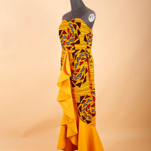 Load image into Gallery viewer, African Dresses for Women Strapless High Waist Sleeveless Ankara Print Maxi Dress Elegant Party Wedding Evening Wear A2125039