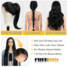 Load image into Gallery viewer, FREEDOM Synthetic Lace Front Wigs For Women Super Long 38Inch Ombre Blonde Highlight Ginger Straight Lace Wigs Cosplay Wigs