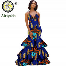 Load image into Gallery viewer, African long maxi dresses for women party wedding ball gown floor length sexy dress crop top sleeveless AFRIPRIDE S1925080