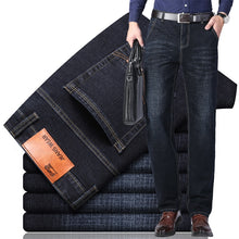 Load image into Gallery viewer, New Men's Fashion  Business Casual Stretch Slim Jeans Classic Trousers Denim Pants Male Black Blue