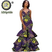 Load image into Gallery viewer, African long maxi dresses for women party wedding ball gown floor length sexy dress crop top sleeveless AFRIPRIDE S1925080