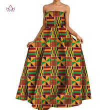 Load image into Gallery viewer, New Ankara African Women Dresses Dashikis Print Ball Gown Party Dress Maxi Off Shoulder Dresses African Women Clothing Wy9918