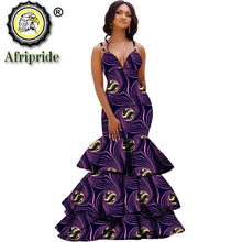 Load image into Gallery viewer, African long maxi dresses for women party wedding ball gown floor length sexy dress crop top sleeveless AFRIPRIDE S1925080