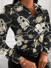 Load image into Gallery viewer, Printed Shirt Women 2022 autumn Elegant Office Ladies Blouse Clothes Fashion Lapel Long Sleeve Buttons Casual Tops For Woman