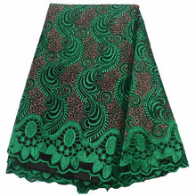 Load image into Gallery viewer, african lace fabric 2021 high quality lace nigerian lace fabric for women dress african tulle lace with stones 5yards per piece