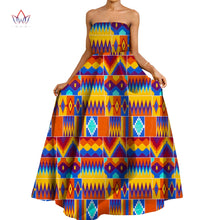 Load image into Gallery viewer, New Ankara African Women Dresses Dashikis Print Ball Gown Party Dress Maxi Off Shoulder Dresses African Women Clothing Wy9918