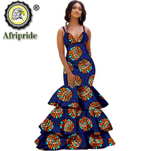 Load image into Gallery viewer, African long maxi dresses for women party wedding ball gown floor length sexy dress crop top sleeveless AFRIPRIDE S1925080