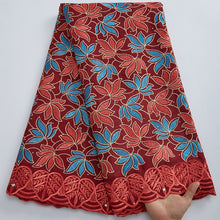 Load image into Gallery viewer, Coffee Color Swiss Voile Lace In Switzerland African Cotton Lace Fabric 2022 High Quality 5Yards Nigerian Lace Fabrics Y2867