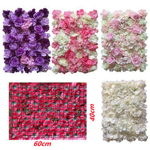 Load image into Gallery viewer, 60X40cm Silk Rose Flower Wall Artificial Flowers DIY Wedding Wall Decor Photography Backdrops Hair Salon Background