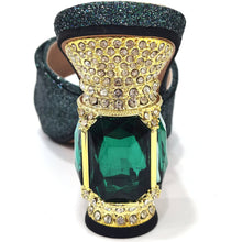Load image into Gallery viewer, 2022 Lastest Noble and Elegangt Fashionable Special Style Ladies Shoes and Bag Set in Green Color for Party and Wedding