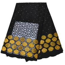 Load image into Gallery viewer, african lace fabric 2021 high quality lace nigerian lace fabric for women dress african tulle lace with stones 5yards per piece