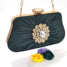 Load image into Gallery viewer, 2022 Lastest Noble and Elegangt Fashionable Special Style Ladies Shoes and Bag Set in Green Color for Party and Wedding