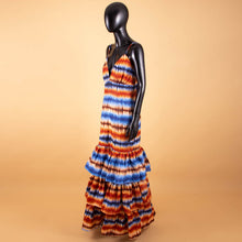 Load image into Gallery viewer, African long maxi dresses for women party wedding ball gown floor length sexy dress crop top sleeveless AFRIPRIDE S1925080