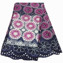 Load image into Gallery viewer, african lace fabric 2021 high quality lace nigerian lace fabric for women dress african tulle lace with stones 5yards per piece