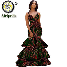 Load image into Gallery viewer, African long maxi dresses for women party wedding ball gown floor length sexy dress crop top sleeveless AFRIPRIDE S1925080