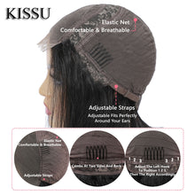 Load image into Gallery viewer, Short Bob Wig Lace Front Wigs 13x4 Bone Straight Brazilian Human Hair Wigs Pre-Plucked Transparent 4x4 Closure 180% Density