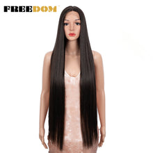 Load image into Gallery viewer, FREEDOM Synthetic Lace Front Wigs For Women Super Long 38Inch Ombre Blonde Highlight Ginger Straight Lace Wigs Cosplay Wigs