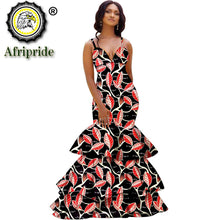 Load image into Gallery viewer, African long maxi dresses for women party wedding ball gown floor length sexy dress crop top sleeveless AFRIPRIDE S1925080
