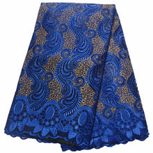 Load image into Gallery viewer, african lace fabric 2021 high quality lace nigerian lace fabric for women dress african tulle lace with stones 5yards per piece