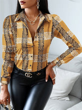 Load image into Gallery viewer, Printed Shirt Women 2022 autumn Elegant Office Ladies Blouse Clothes Fashion Lapel Long Sleeve Buttons Casual Tops For Woman