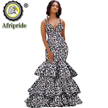 Load image into Gallery viewer, African long maxi dresses for women party wedding ball gown floor length sexy dress crop top sleeveless AFRIPRIDE S1925080