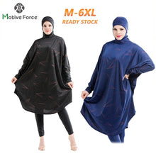 Load image into Gallery viewer, Muslim Burkini Swimming Suit For Women Modest Swimwear Long Sleeve Plus Size Abaya Abayas Swimsuit Cover Ups Bat Shirt Hijab