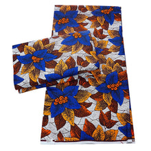 Load image into Gallery viewer, African Ankara fabric 100% cotton Wax Africain real wax Nigerian Print wax Fabric 6Yard for dresses fabric