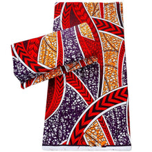 Load image into Gallery viewer, African Ankara fabric 100% cotton Wax Africain real wax Nigerian Print wax Fabric 6Yard for dresses fabric