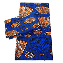 Load image into Gallery viewer, African Ankara fabric 100% cotton Wax Africain real wax Nigerian Print wax Fabric 6Yard for dresses fabric
