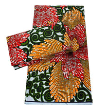 Load image into Gallery viewer, African Ankara fabric 100% cotton Wax Africain real wax Nigerian Print wax Fabric 6Yard for dresses fabric