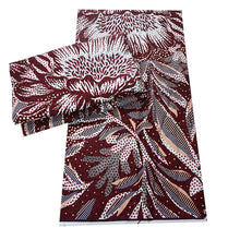 Load image into Gallery viewer, African Ankara fabric 100% cotton Wax Africain real wax Nigerian Print wax Fabric 6Yard for dresses fabric