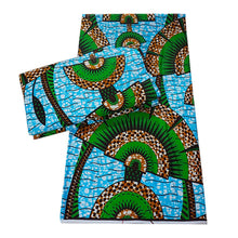 Load image into Gallery viewer, African Ankara fabric 100% cotton Wax Africain real wax Nigerian Print wax Fabric 6Yard for dresses fabric