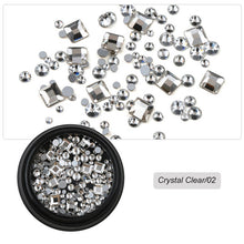 Load image into Gallery viewer, 1 Box Mix Diverse DIY Crystals Stones Nail Design Glass Rhinestones For Charms 3D Nail Art Decorations