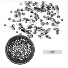 Load image into Gallery viewer, 1 Box Mix Diverse DIY Crystals Stones Nail Design Glass Rhinestones For Charms 3D Nail Art Decorations