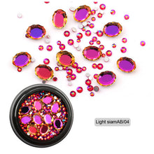 Load image into Gallery viewer, 1 Box Mix Diverse DIY Crystals Stones Nail Design Glass Rhinestones For Charms 3D Nail Art Decorations