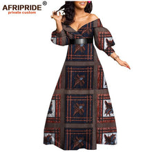 Load image into Gallery viewer, African spring sexy dress for women ankara print floor length women casual cotton dress plus size AFRIPRIDE