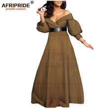 Load image into Gallery viewer, African spring sexy dress for women ankara print floor length women casual cotton dress plus size AFRIPRIDE