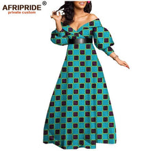 Load image into Gallery viewer, African spring sexy dress for women ankara print floor length women casual cotton dress plus size AFRIPRIDE