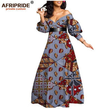 Load image into Gallery viewer, African spring sexy dress for women ankara print floor length women casual cotton dress plus size AFRIPRIDE