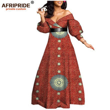Load image into Gallery viewer, African spring sexy dress for women ankara print floor length women casual cotton dress plus size AFRIPRIDE