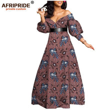 Load image into Gallery viewer, African spring sexy dress for women ankara print floor length women casual cotton dress plus size AFRIPRIDE