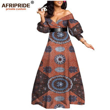Load image into Gallery viewer, African spring sexy dress for women ankara print floor length women casual cotton dress plus size AFRIPRIDE
