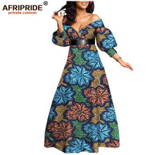 Load image into Gallery viewer, African spring sexy dress for women ankara print floor length women casual cotton dress plus size AFRIPRIDE