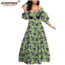 Load image into Gallery viewer, African spring sexy dress for women ankara print floor length women casual cotton dress plus size AFRIPRIDE