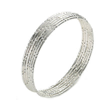 Load image into Gallery viewer, 6PC/SET Trendy Gold Silver Plated Bangles Bracelets For Women 68mm Big Circle Metal Wire Indian Bangle Jewelry Party Gifts