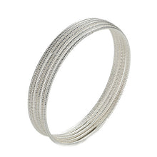 Load image into Gallery viewer, 6PC/SET Trendy Gold Silver Plated Bangles Bracelets For Women 68mm Big Circle Metal Wire Indian Bangle Jewelry Party Gifts