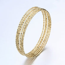 Load image into Gallery viewer, 6PC/SET Trendy Gold Silver Plated Bangles Bracelets For Women 68mm Big Circle Metal Wire Indian Bangle Jewelry Party Gifts