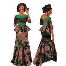Load image into Gallery viewer, Autumn African Dresses for Women Private Custom Women African  Skirt Set+Head Scarf 3 Pieces Clothing