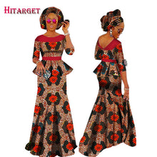 Load image into Gallery viewer, Autumn African Dresses for Women Private Custom Women African  Skirt Set+Head Scarf 3 Pieces Clothing
