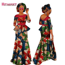 Load image into Gallery viewer, Autumn African Dresses for Women Private Custom Women African  Skirt Set+Head Scarf 3 Pieces Clothing